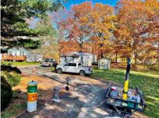 mobile home park near an abandoned well that was polluting the region in Erie County, PA