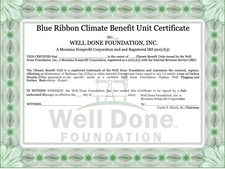 Template_Blue Ribbon Climate Benefit Unit Certificate