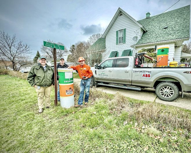A Pennsylvania Erie County orphaned well that emits CO2 and Methane and other greenhouse gases