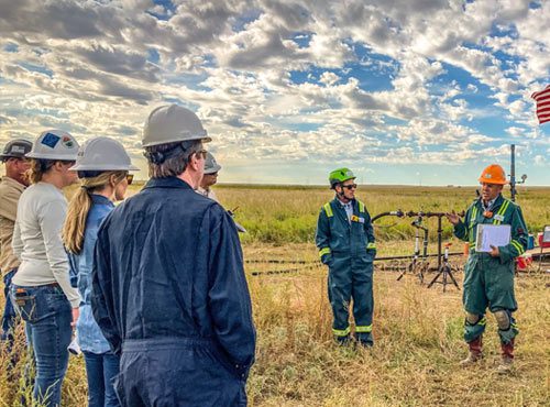 Group of people dedicated to plugging abandoned wells
