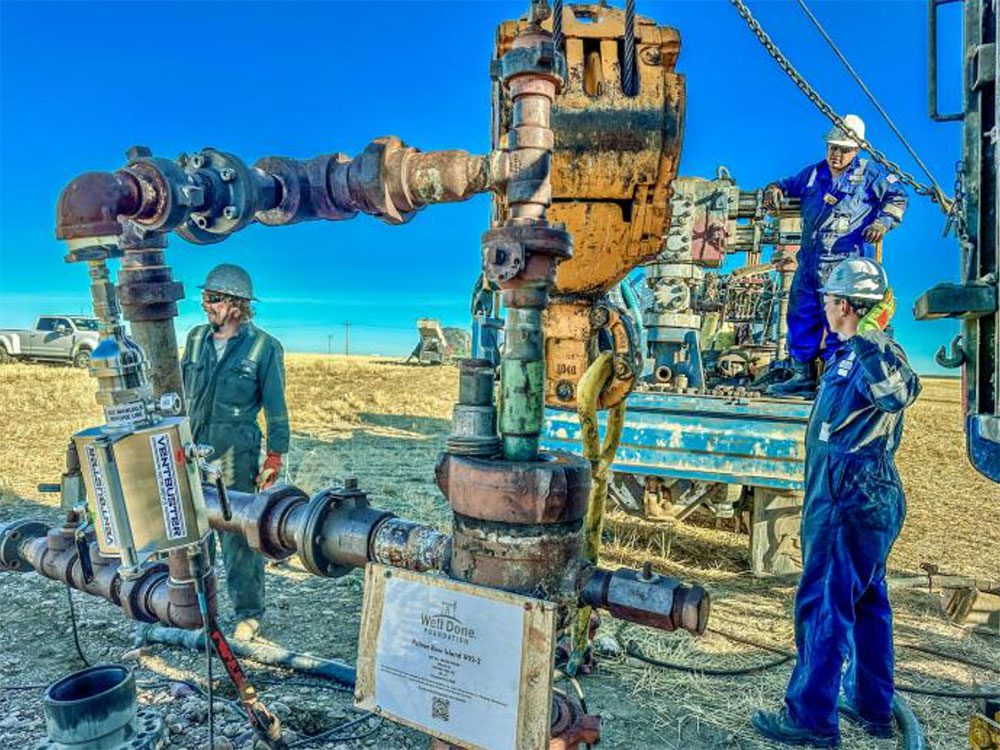 Methane Measurement at Palmer Bow Island 2-2 on Blackfeet Indian Reservation – October 2023