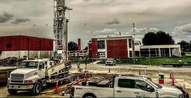 building with methane leaks