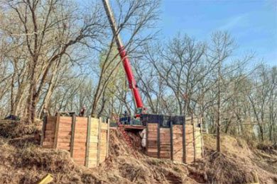 construction around an abandoned well